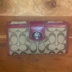 Coach Purple Patent Leather Wallet - Like New (Never Used)